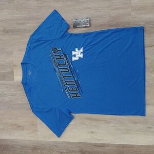 NWT Captivating Apparel Kentucky Wildcats 100% Polyester Shirt Blue Size S